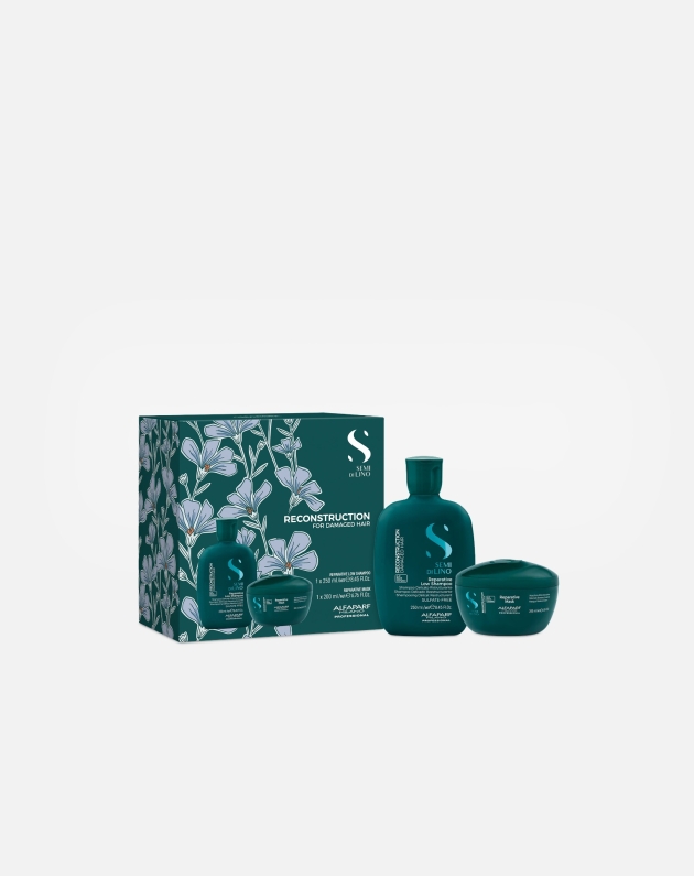 Alfaparf Semi di Lino Duo Set Reconstruction Capelli danneggiati Shampoo 250ml Maschera 200ml