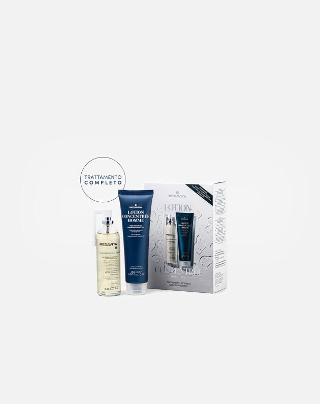 Cofanetto Medavita Lotion Concentrée Homme Spray anticaduta 100ml e Doccia Shampoo Tonificante 150ml in omaggio