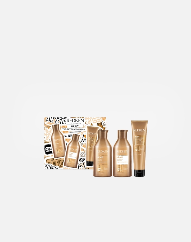 Cofanetto Redken All Soft Con Shampoo, Balsamo e Leave-In per Capelli Secchi