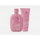 Kit Alfaparf  semi di lino Moisture Nutritive per capelli secchi e crespi - Shampoo + Balsamo senza risciacquo
